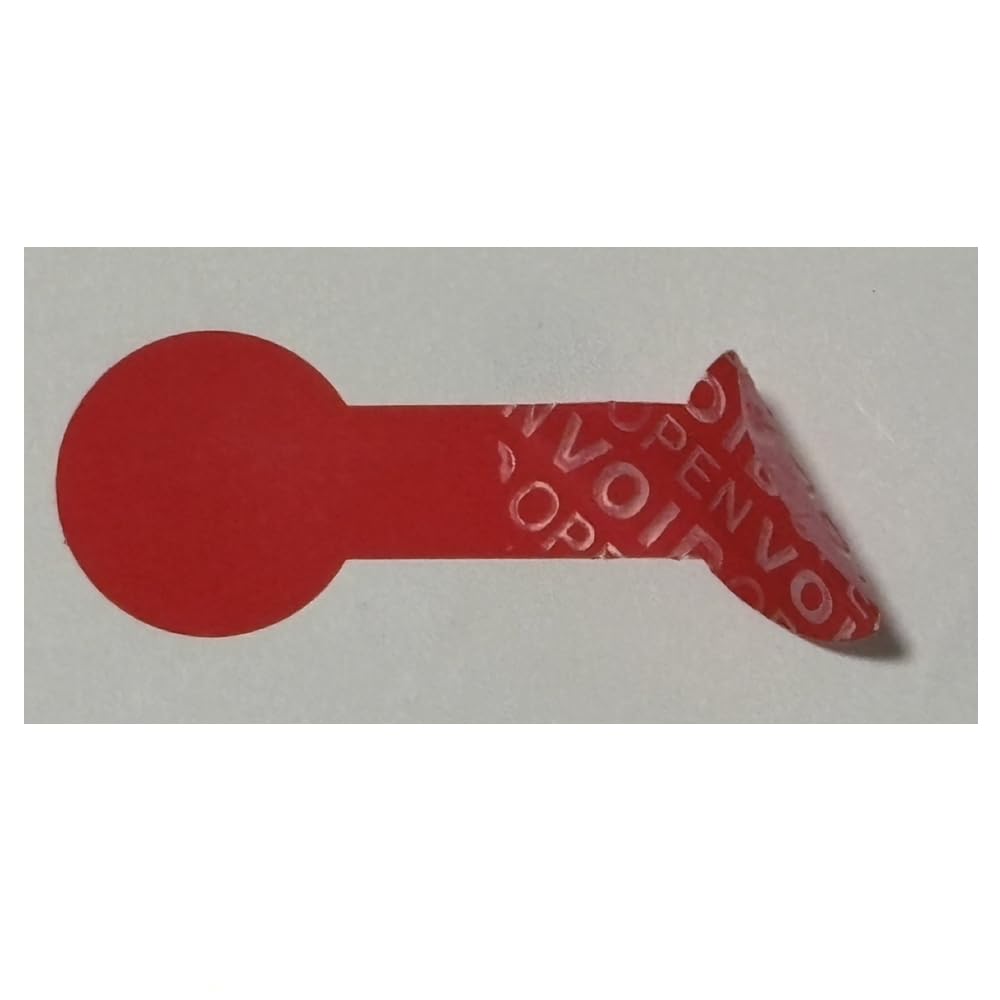 Sigillo VOID Open – Etichette di sicurezza senza residui "Sigillo di controllo" su rotolo – 60 x 20 mm a forma di osso – rosso (1000)