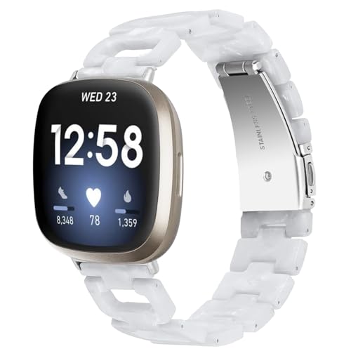 JUNENTER �����o���h Fitbit Versa 4/Versa 3/Sense 2/Sense �X�}�[�g�E�H�b�`�ƌ݊�������A�y�ʎ��v�X�g���b�v�����\�Ȏ��v�o���h�����p���X�g�o���h (#11)