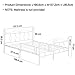 Aingoo Marco de Cama de Metal con Marco de Listones (Blanco, 140_x_190_cm)