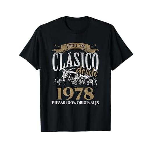 Nacido en 1978 - 46 Años Cumpleaños Moto Biker Hombre Motero Camiseta