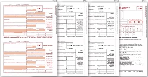 EGP IRS Approved 1099 INT Laser Tax Forms, 4-Part Set for 25 Recipients