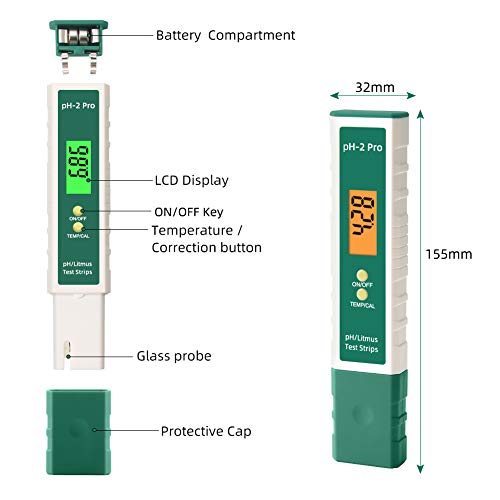 Yewhick Digital pH and TDS Meter Combo, High Accuracy 0.01 Water Quality Tester and 3-in-1 TDS and EC Meter, PPM and µS Meter for Water, Practical Water Testing Kit