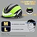 Favoto Bike Helmet with Turn Signals - CPSC Certificated Dual Shell Helmet with Removable Visor & Goggles USB Rechargeable Front and Back LED Lights, Green, Large, HT-16
