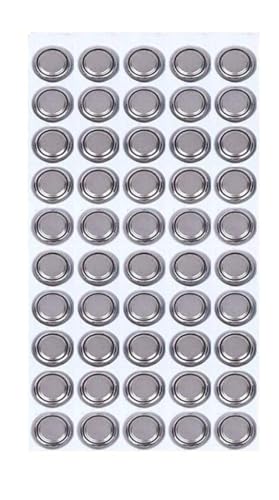 Image of LR44 Button Cell Battery | AG13 Button Cell, G13, SR44, A76, 357A |1.5V Battery Alkaline Coin Cell for Watch Cell, Electronic Toys, Digital Watch, Candle Diya | (Pack of 50)