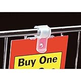 Fold-N'-Hold Wire Shelf Paper Sign Holder with Snap Lock Closure Clear Plastic - 1/2'L 250 Per Case