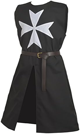 Miniatura 4 de BLESSUME Disfraz de túnica medieval de caballero con cruz