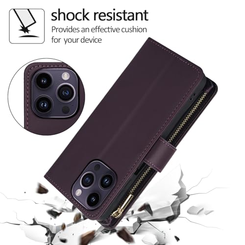 Étui iPhone 14 Pro Max Asuwish avec fermeture éclair et protège-écran - 6