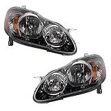 Headlights Headlamps Left & Right Pair Set for 04-08 Toyota Corolla S/XR/XRS