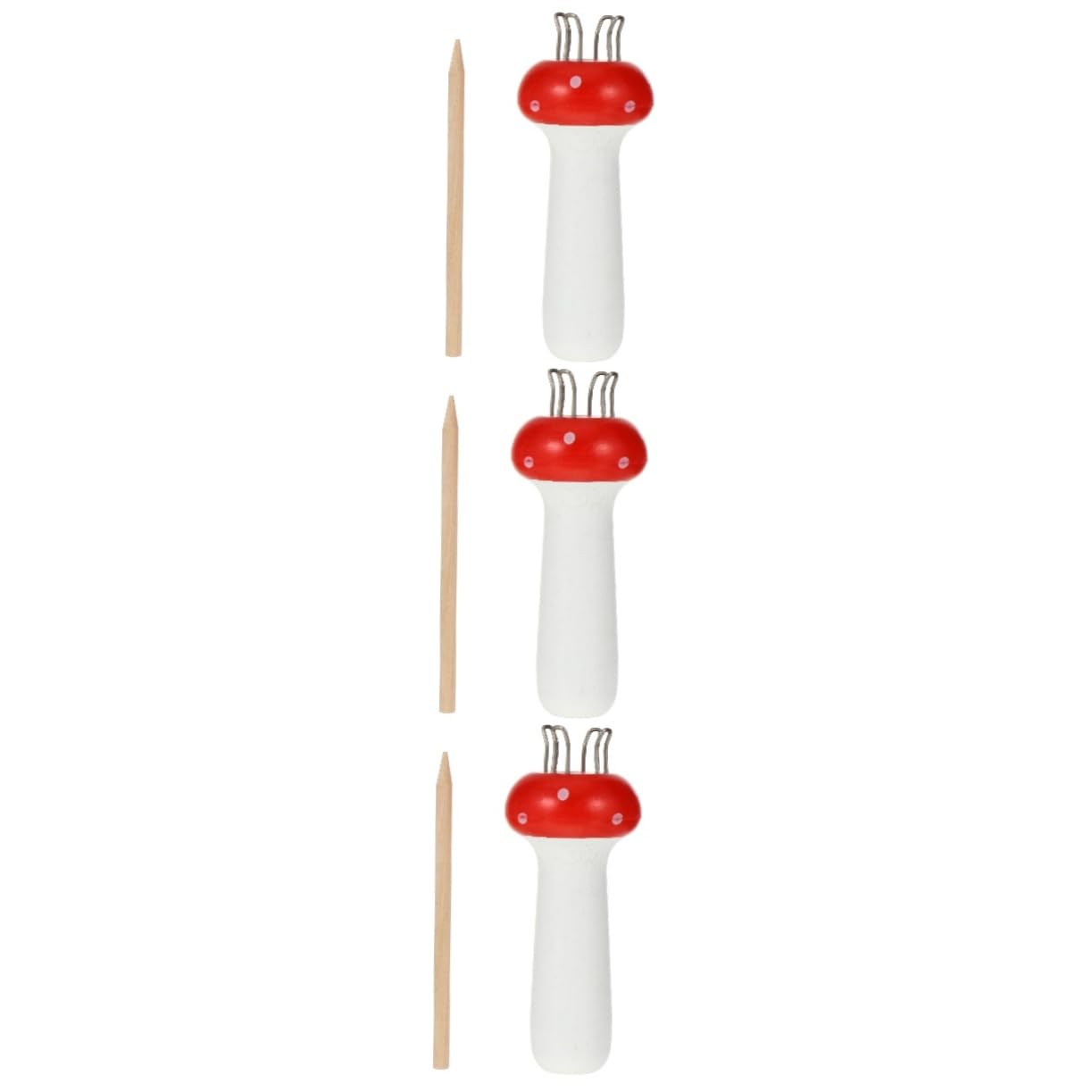 jojofuny 4 Stück Mushroom Knitting Spool Handlicher Pin Strickpilz für Diy Projekte Geeignet für Wolle und Synthetische Garne Langlebig und Tragbar