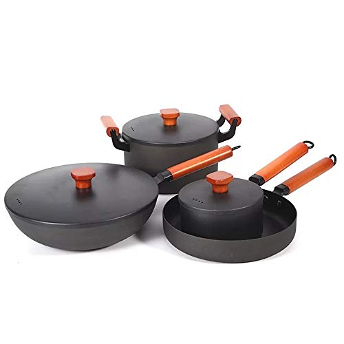 SBCGFY Juego de ollas, Juego de Utensilios de Cocina, sartenes y sartenes antiadherentes, Apto para Todo Tipo de cocinas, Incluidas Las de inducción.(A)