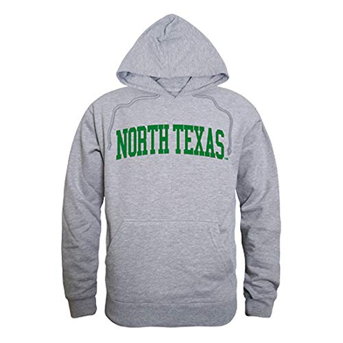 NCAA North Texas Mean Green Unisex 503Game Day Hoodie, Heather Grey, Medium