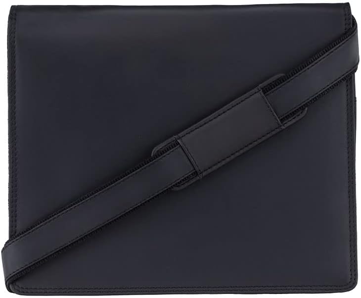 Visconti Harvard Distressed Leather Messenger Bag, Black, One Size