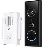 eufy Security Doorbell Camera Wireless S220 (S210)2K (Battery-Powered) with Chime, No Monthly Fee, On-Device AI for Human Detection, 16 GB Local Storage, 2-Way Audio Doorbell (Renewed)