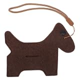 Cabilock Tragbarer Hundekotbeutelspender und Kompakt aus Filz mit Niedlicher Tierform Leicht und Robust Braun für Outdoor Spaziergänge mit Haustieren