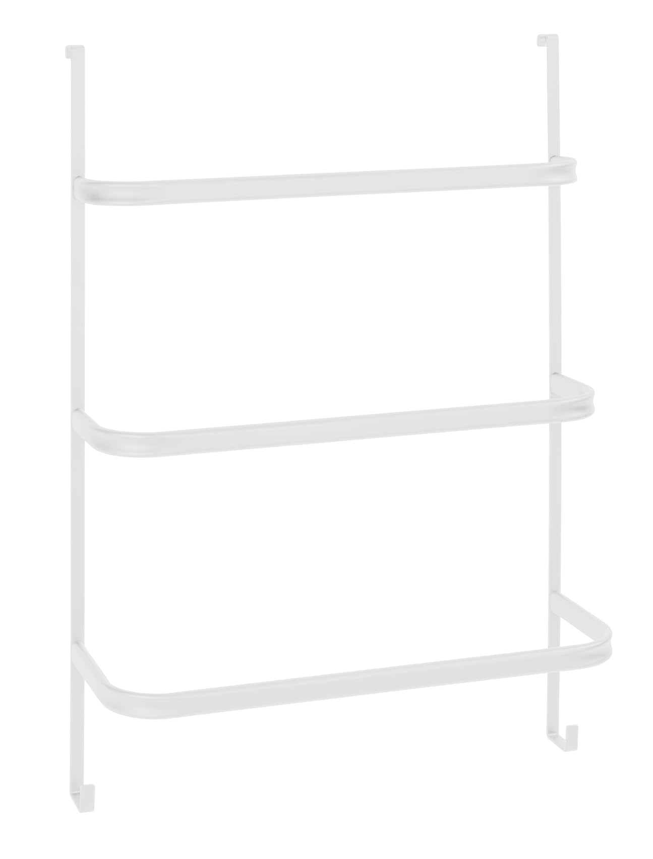 Wieszak na ręczniki model Irpinia wiszący mebel łazienkowy drzwi prysznic praktyczny wieszak na ręczniki metal stal biały do zagięć 2-4 cm 54,5 x 77,5 x 21,5 cm