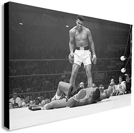 Muhammad Ali vs Sonny Liston - Canvas Wall Art Print - Various Sizes (A4 12x8 inches)