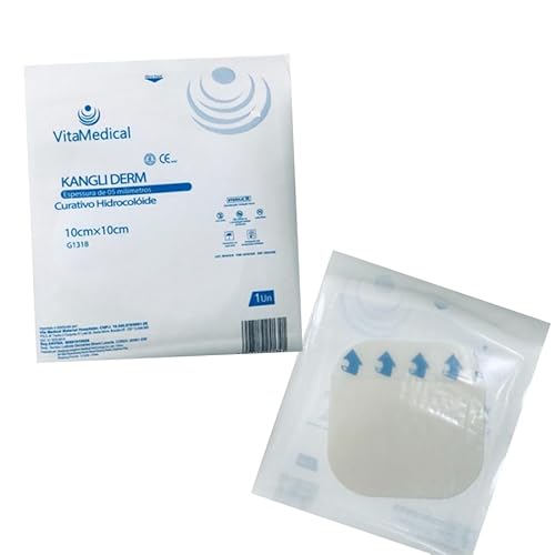 5 Placas Curativo Hidrocoloide Extrafino Ferida Lesão Esterilizado 10x10cm