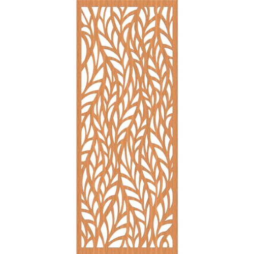 Image of Ortonville Decorative Pierced Fretwork Wood Wall Panels, 25 3 /8 inchW x 64 3 /8 inchH x 3 /8 inchT, Cherry