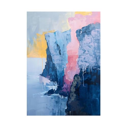Art mural abstrait des falaises côtières pour habiller un grand mur vide