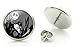 One Pair of New Metal Nightmare Skeleton 12 mm Glass Dome Stud Earrings