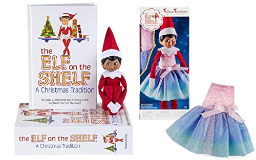 The Elf on the Shelf: A Christmas Tradition - Girl Dark with Claus Couture Pastel Polar Princess