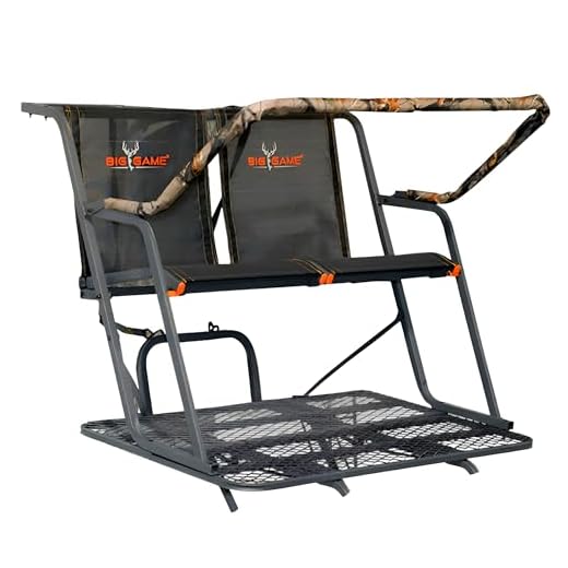 Big Game Spector XT 17 Foot Tall Climbing System 2 Person Premium Durable Lightweight Portable Hunting Outside Tree Ladder Stand