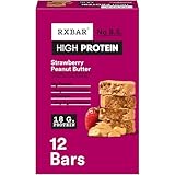 RXBAR High Protein Bars, Gluten Free, Protein Snacks, Strawberry Peanut Butter, 25.3oz Box (12 Bars)