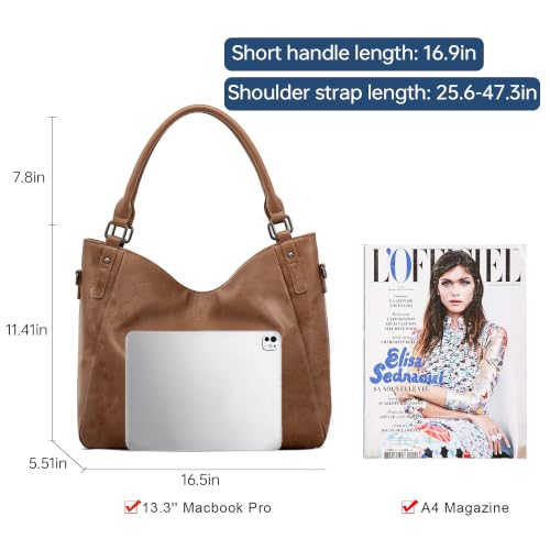 Bolso Tote Hobo 2 Piezas para Mujer con Clutch miniatura 3