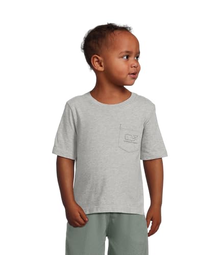 vineyard vines Boys' Short Sleeve Vintage Whale Pocket Tee, Grey Heather, Medium