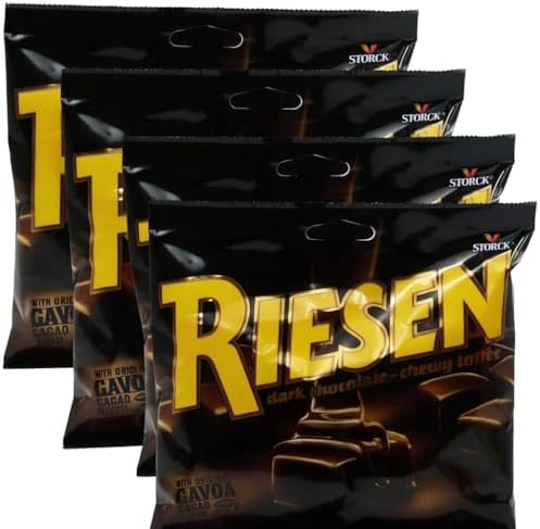 Riesen Dark Chocolate Toffee 135g Pack of 4 Individually Wrapped ...