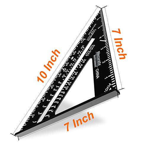Mecurate MDSS Rafter Square, Triangle Carpenter Square Die-Cast Aluminum Alloy For Woodworking And Carpentry thumb #4