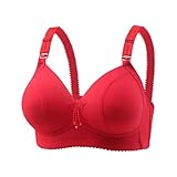 Women's Sports Bras Bras for Small Breasted Women Seamless Wireless Bra Push-Up Sports Bras Anti-Exposure v Neck Bras Workout Yoga Bras Push Up Sports Bras for Women Red S
