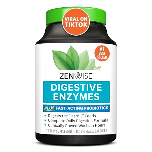 Zenwise Health Digestive Enzymes Plus Prebiotics & Probiotics Supplement, 180 Servings, Vegan Formula for Better Digestion & Lactose Absorption with Amylase & Bromelain, 2 Month Supply