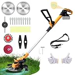 Akku Rasentrimmer für Makita Akkus 18 V (MAX 21 V),2-in-1-Rasenkantenschneider mit Unkrautbürste,bürstenlosem Motor,5 Klingentypen, 90° drehbarer Kopf, 23 cm Schnittkreis (ohne Akku & Ladegerät)