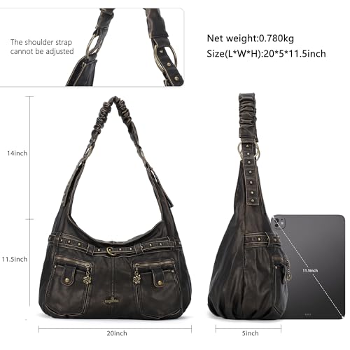 Bolso Hobo Grande para Mujer Angel Kiss de Cuero Vagen miniatura 5