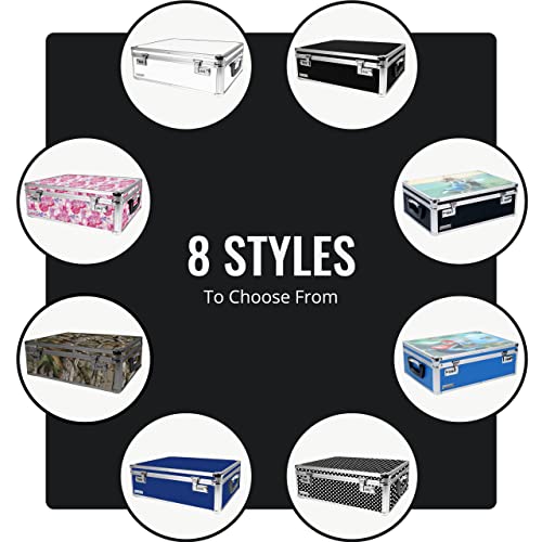 Vaultz Storage Lock Box - 6.5 X 23 X 13.5 Inch Lockable Dorm Storage Trunk With Combination Lock - Briefcase, Medicine Box, Lock Boxes For Personal Items, Cash, Laptop - Black/Silver #TOP7