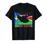 Sudan del Sud Mappa Sudanese Maglietta