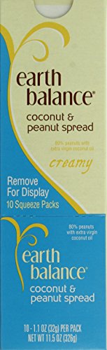 Image of Earth Balance Coconut & Peanut Spread, Creamy, 10 Count (Pack of 6)