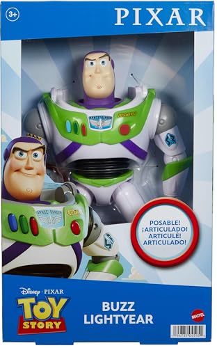 image for Mattel Disney Pixar Toy Story Large Action Figure, Posable Buzz Lighty