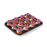 cucap set composto da 12 pirottini in silicone e stampi per muffin con aiuto di centraggio. set completo per cupcake, muffin e molto altro ancora. aperture professionali per muffin e cupcake