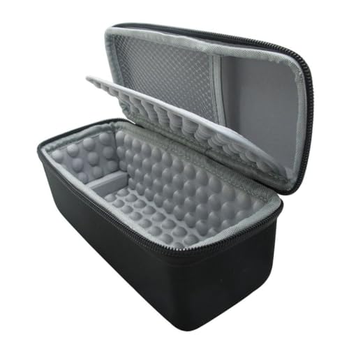 Mikikit Portable Eva Case Pouch Holder for Wireless Speakers and Grey Design Shockproof Protection Soft Lining and Cable Divider for Travel and Storage