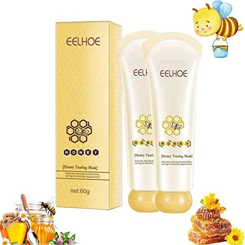 2Pcs Honey Tearing Mask Peel,Honey Mask,Blackhead Remover Mask, Honey Face Mask For Exfoliante Clean Dead Skin Black Head Shrink Pores #TOP21