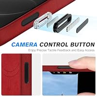 SHIELDON Lederhülle für iPhone 18 Pro/iPhone 17 Pro 6,3" 5G, Retro Rot – Ansicht 4