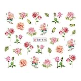 QSDFG Matériau: Plastique Style: Série de Fleurs Quantité: 1 Taille de la Feuille: 6.4 * 5.3cm Utilisation pour: Décorations pour Les Ongles