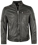MILESTONE MS-Nevio Herren Lederjacke (as3, numeric, numeric_48, regular, regular, Grau)