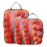 Almacenamiento multifuncional: los cubos de embalaje grandes y pequeños se pueden utilizar para diferentes propósitos de embalaje. Para un fácil acceso. La bolsa grande puede contener una camisa de una semana/la bolsa pequeña puede contener ropa interior/calcetines de una semana.