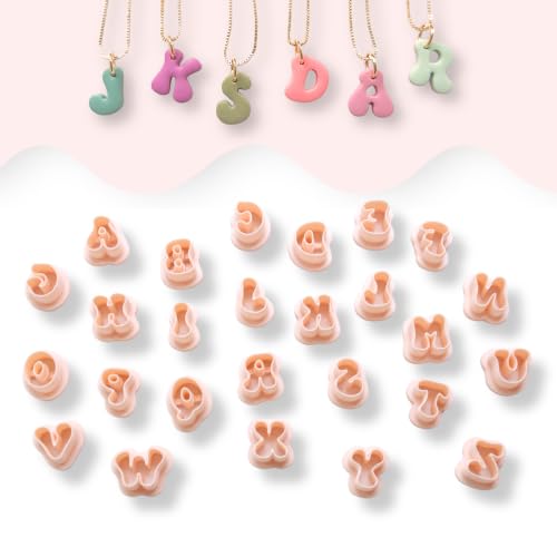 26 Piece Bubble Alphabet Polymer Clay Cutter Set by Sylhouette Studios