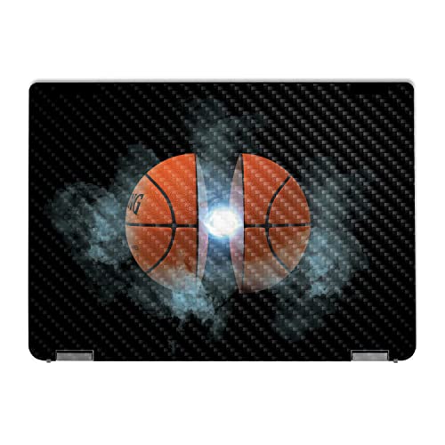 MightySkins Carbon Fiber Skin Compatible with Lenovo IdeaPad Flex 5 14" (2022) Full Wrap Kit - Basketball Orb | Protective Durable Textured Carbon Fiber Finish | Easy to Apply | Made in The USA