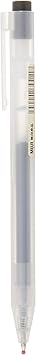 MUJI - 0.5mm Black Smooth Gel Ink Retractable Ballpoint Pen 10 Pieces