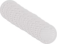 Vista 48 de Vent Systems – 3.35 x 9.84 pulgadas (interior) rejilla de ventilación de aire rectangular de metal blanco para alero, cubierta de rejilla, deflector